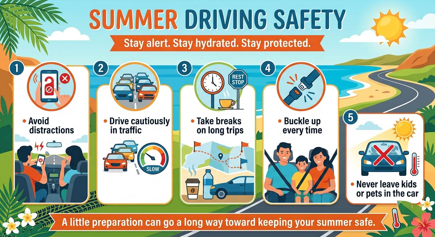 Summer Driving Safety Tips - Goldberg Injury Lawyers Summer Driving Safety Tips - Goldberg Injury Lawyers